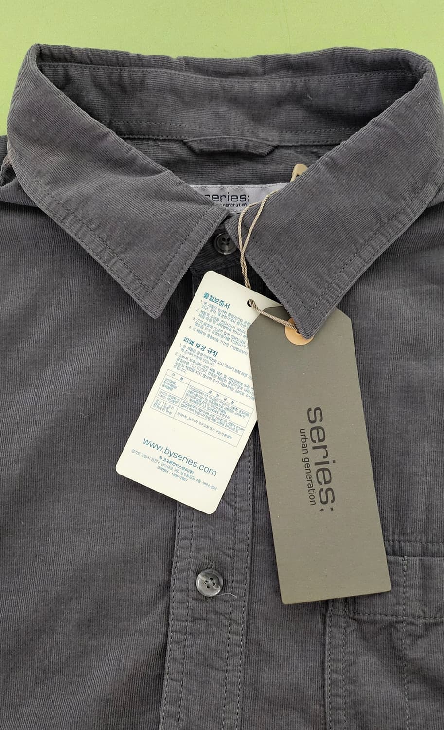 [새상품]SERIES; 시리즈 코듀로이 남방 입니다. 상품이미지1