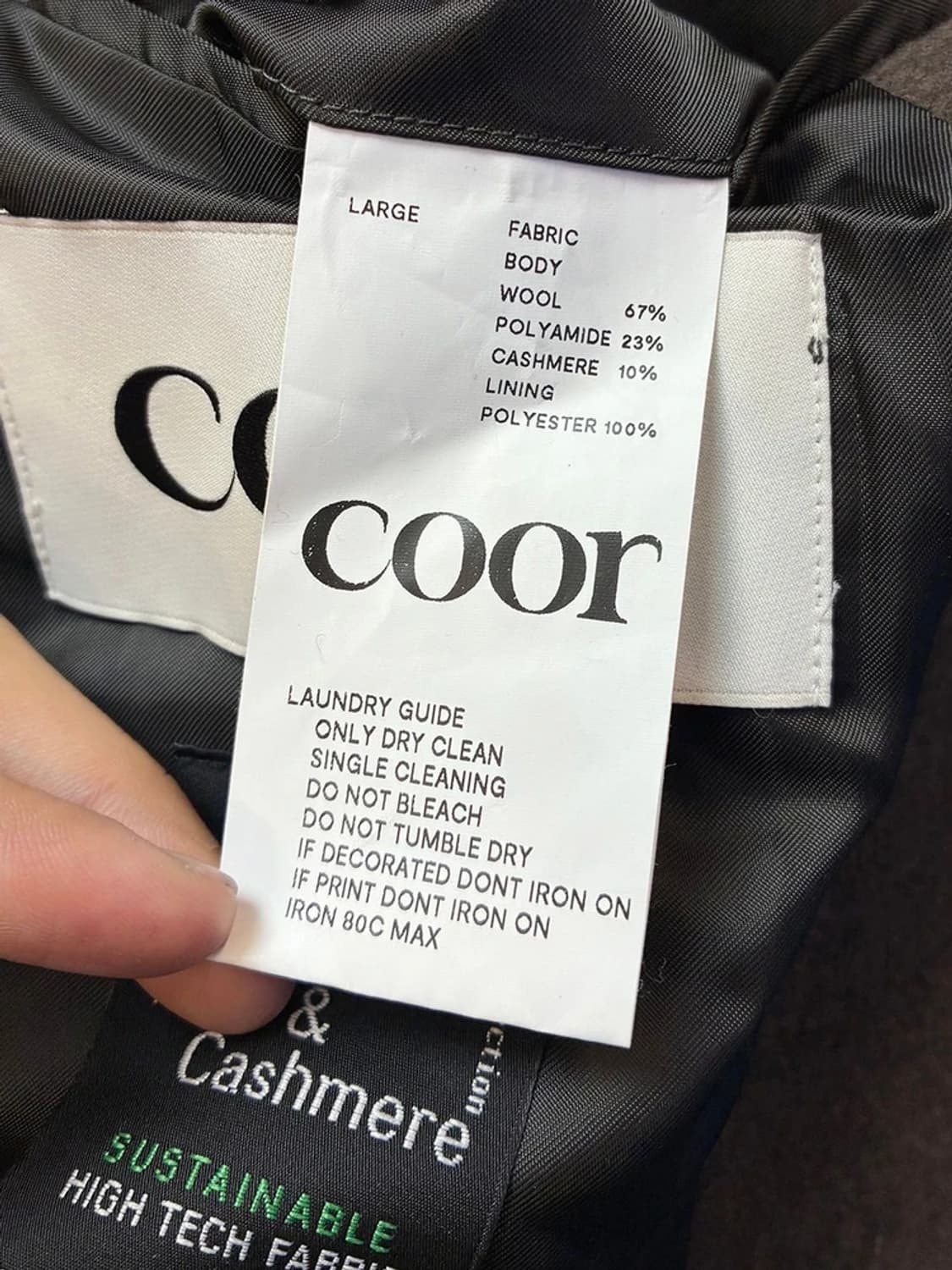 쿠어 COOR MTR 오버핏 캐시미어 블렌드 더블 롱 코트 PN5586 상품이미지8