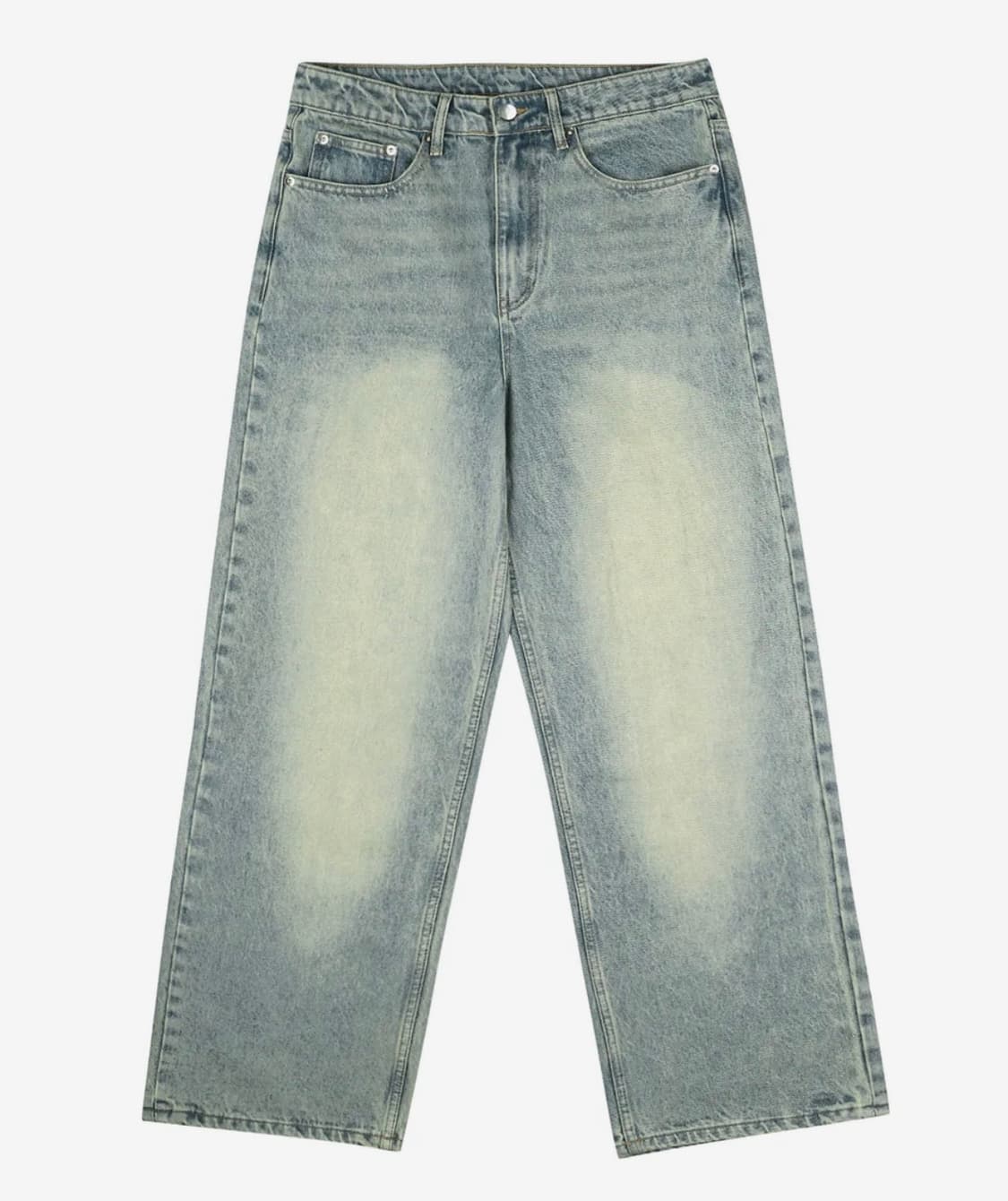 트릴리온 프론트 워싱 와이드 데님 팬츠 (BEIGE BLUE) 상품이미지2