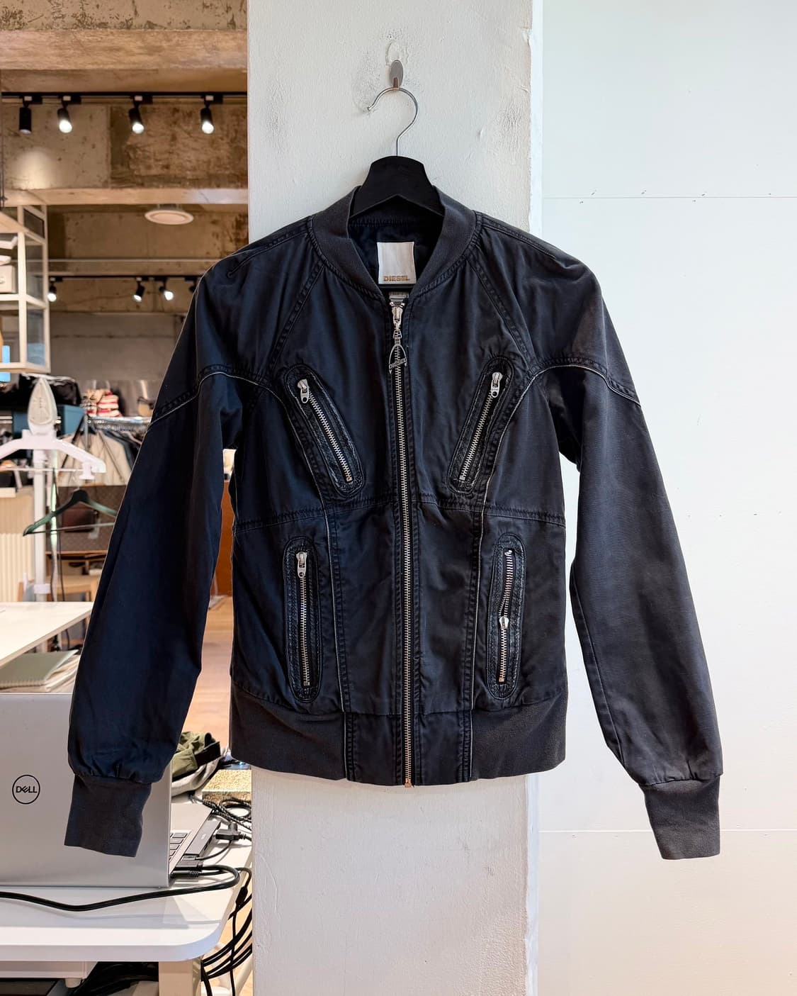 디젤 블랙 유틸리티 멀티포켓 MA-1 밀리터리 플라이트 자켓  상품이미지2