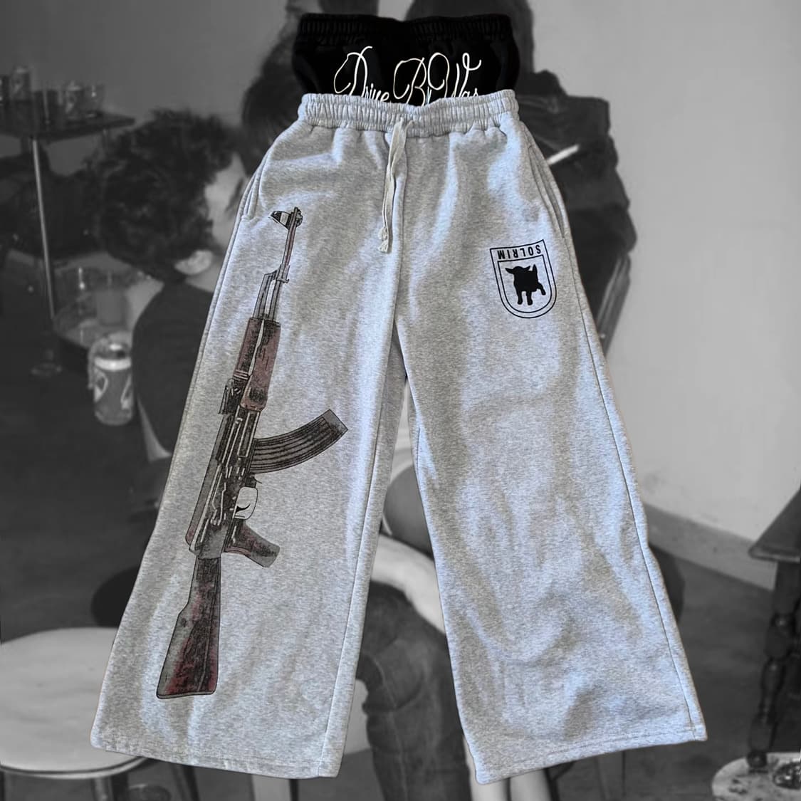 Sagging double waist wide pants 상품이미지5