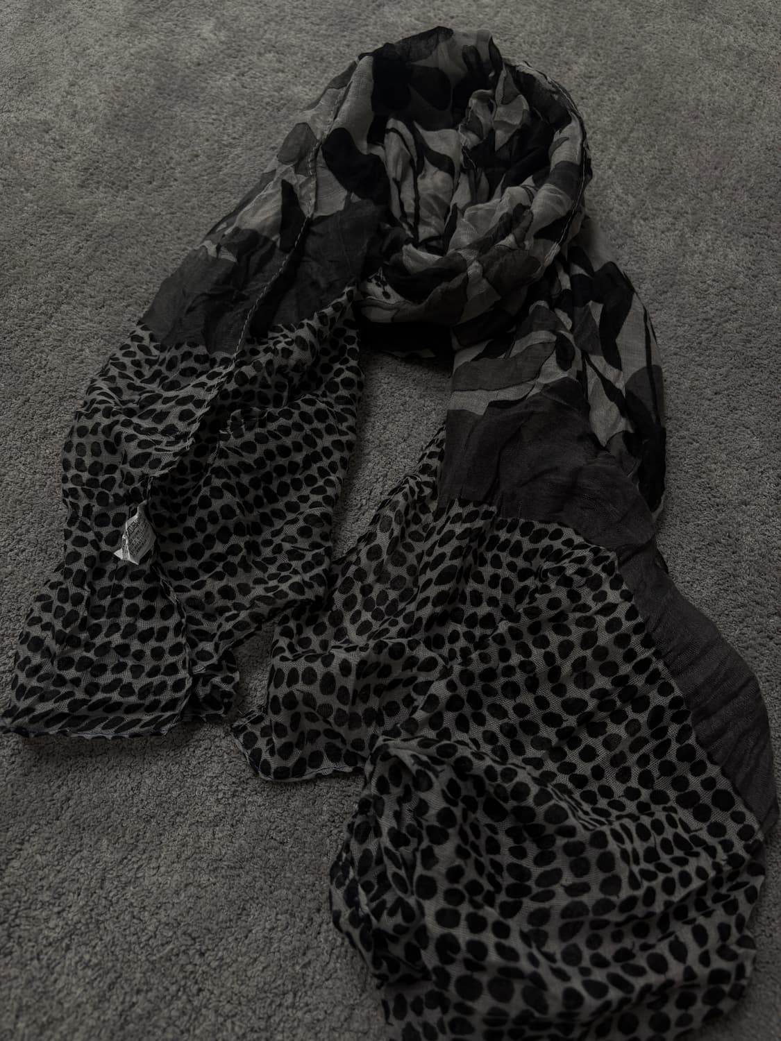 Vintage v-kei punk mood flannel scarf 상품이미지3