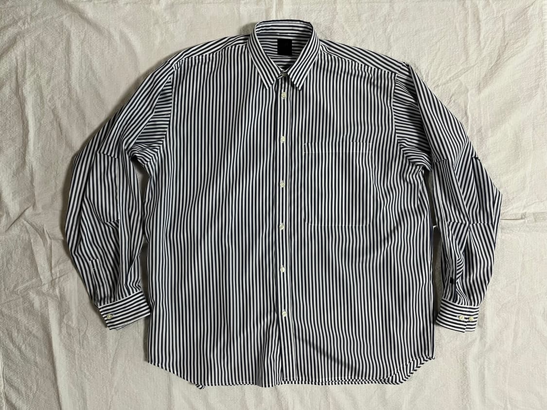 (L)다이와피어39 테크 레귤러 카라 셔츠 (네이비스트라이프) 상품이미지3