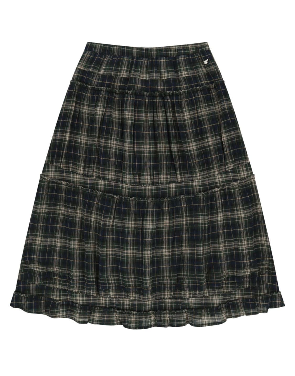 코이세이오 셔링 미디 체크 스커트 2 상품이미지1