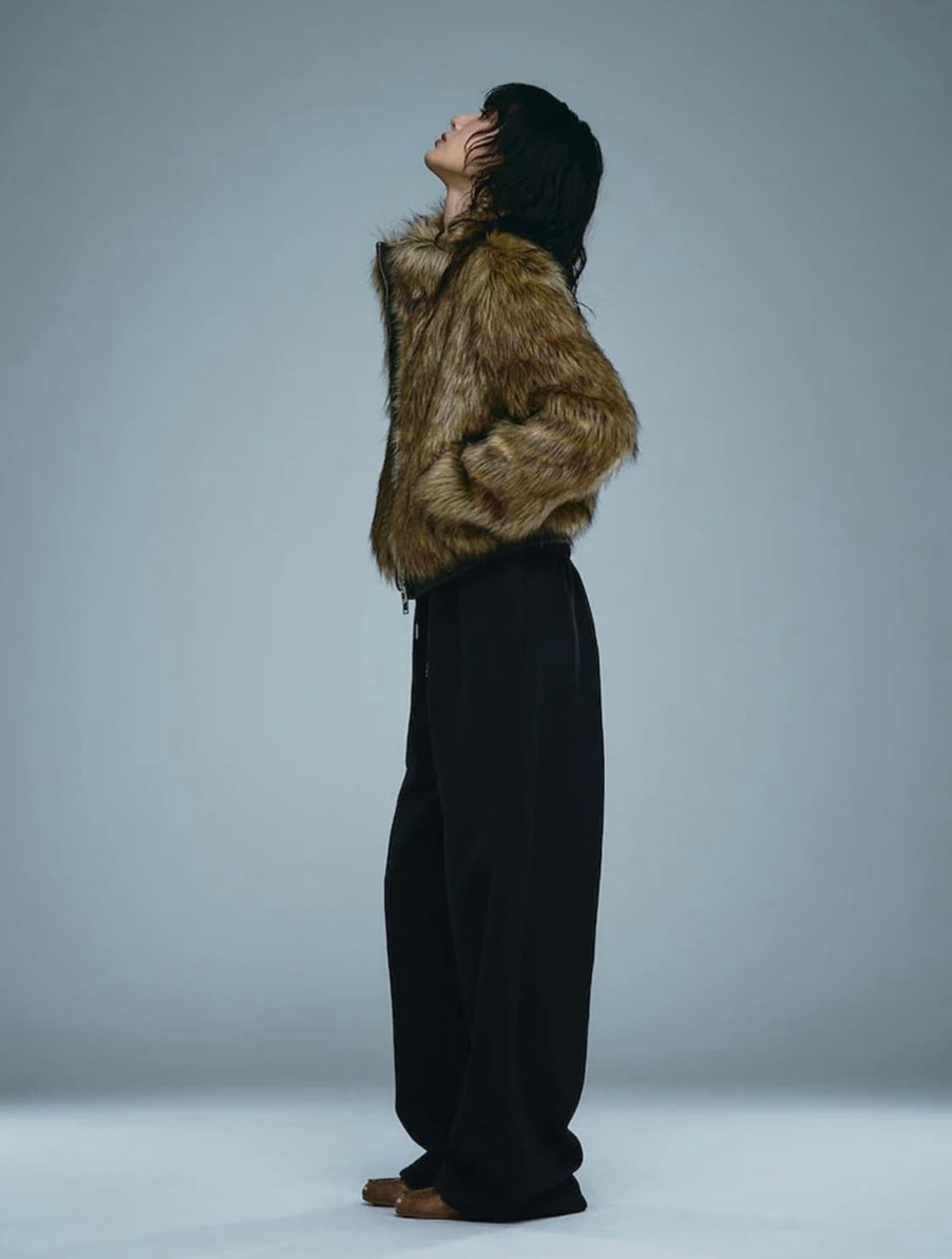 에잇세컨즈 와일드 블루종  옐로이시 브라운 퍼자켓 165Y3VAY1B 상품이미지2