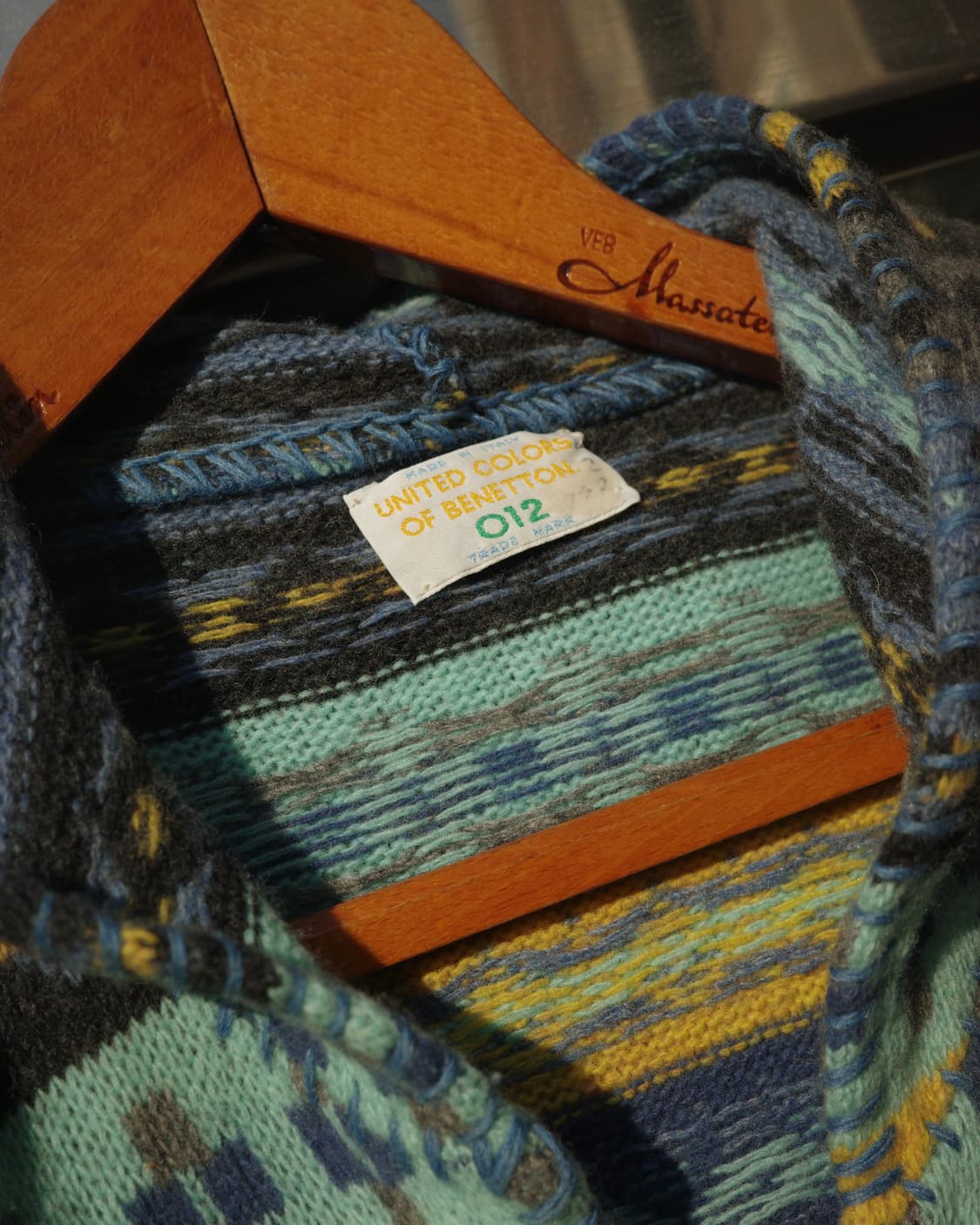 80s 베네통 페어아일 판초 상품이미지2