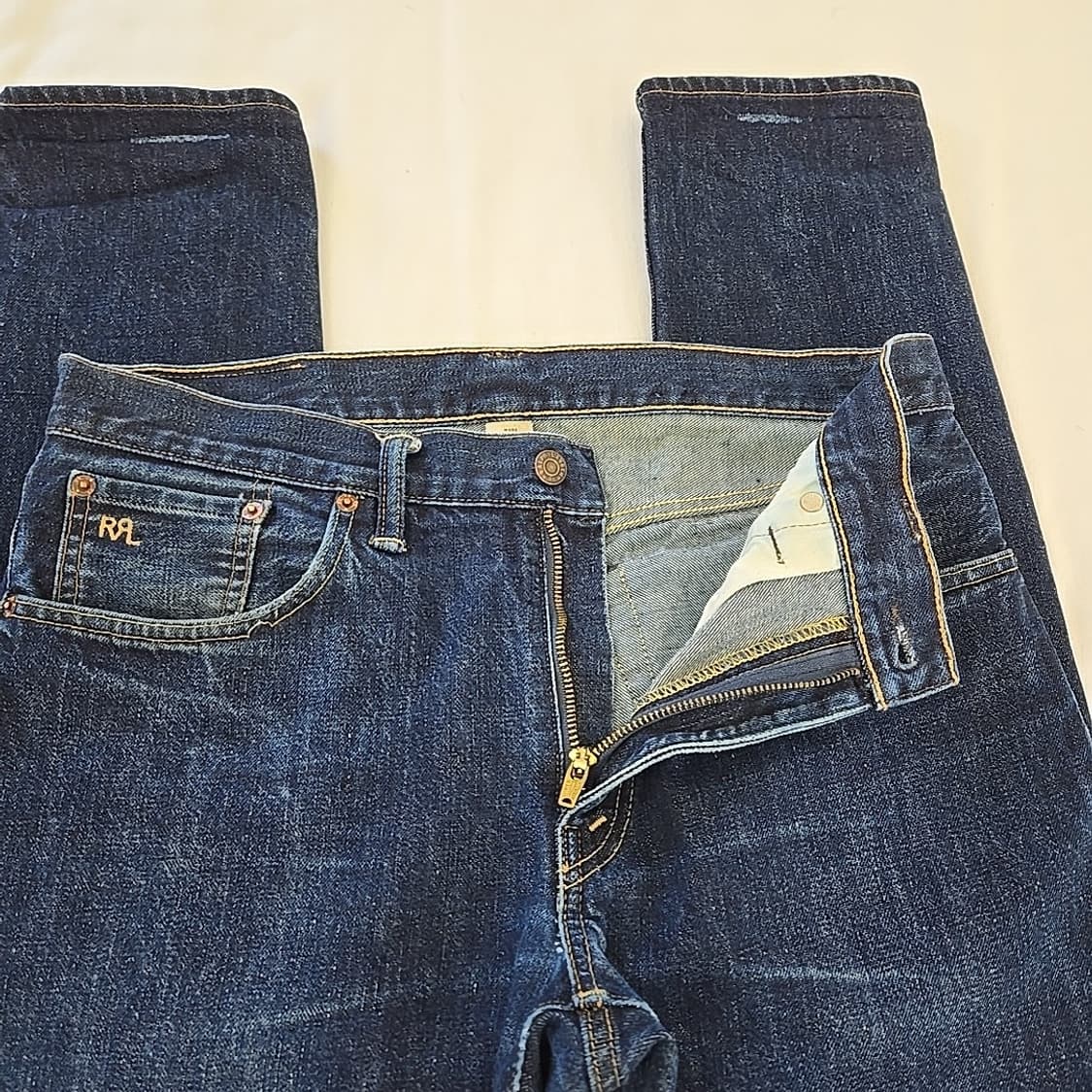 90s RRL 더블알엘 슬림 내로우 셀비지 데님 진 인디고 상품이미지9