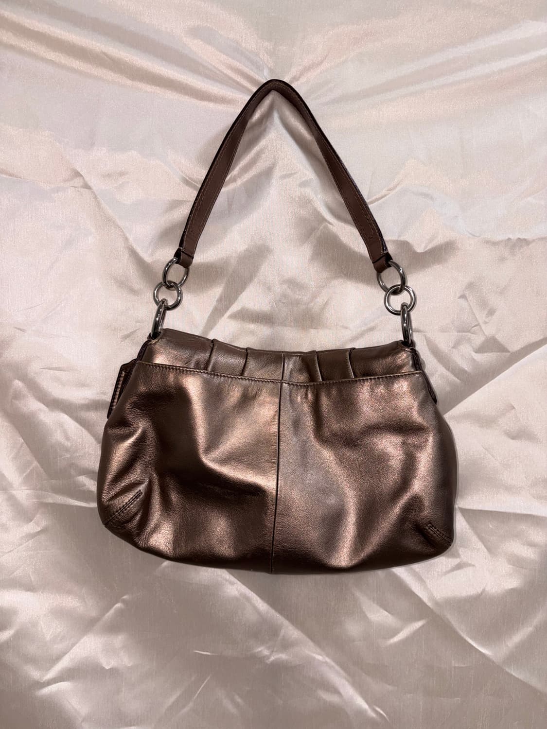 Coach gold brown glitter shoulder bag 상품이미지5