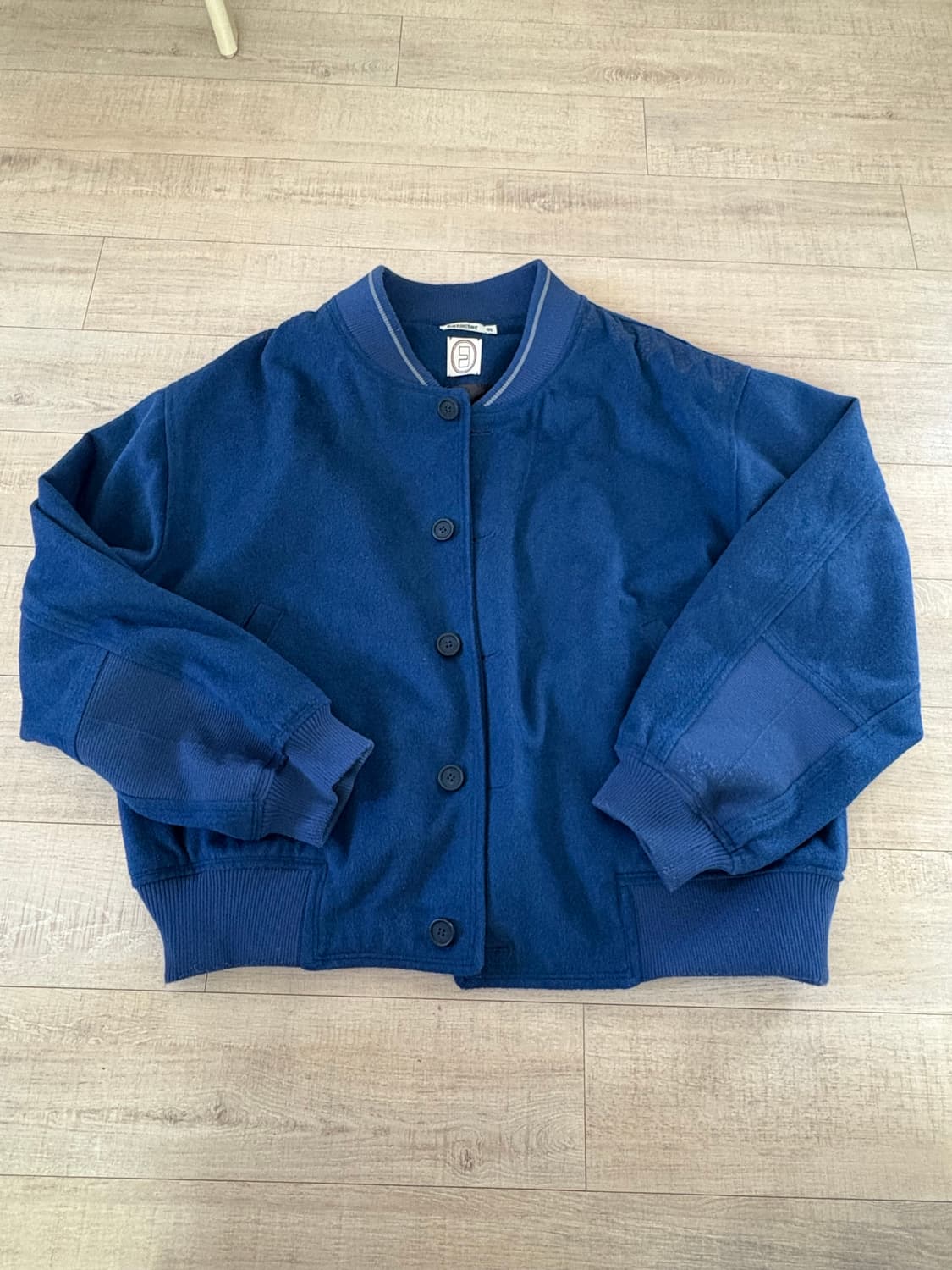 카락터 울 블루종 자켓 딥블루 상품이미지4