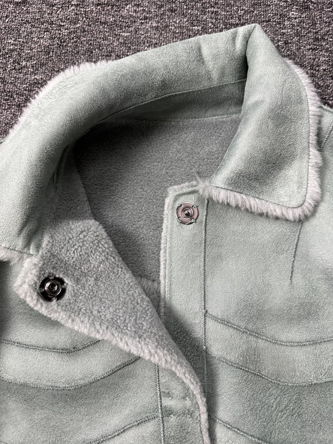 빈티지 민트 퍼 자켓 상품이미지3