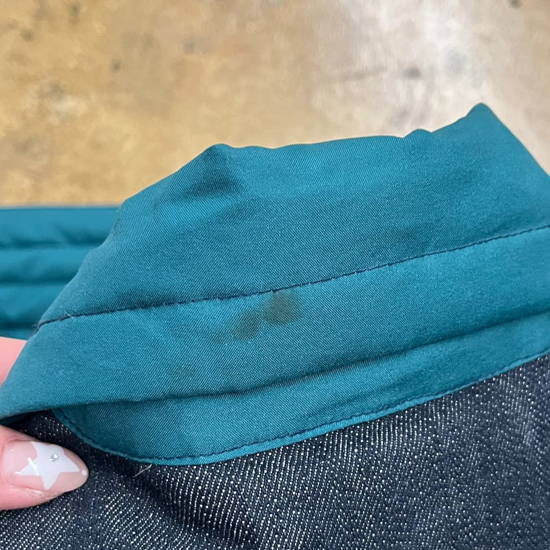 [정품/L] 리바이스 청록색 패딩 자켓 데님 배색 b14 상품이미지8