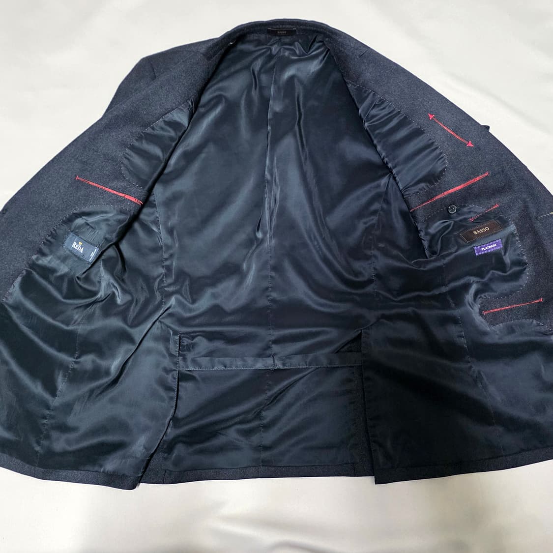 [95] 바쏘 BASSO REDA 이태리 슬림핏 울 자켓 다크그레이 상품이미지5