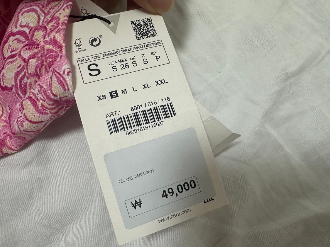 [새상품] ZARA 자라 린넨 미니 원피스 상품이미지4