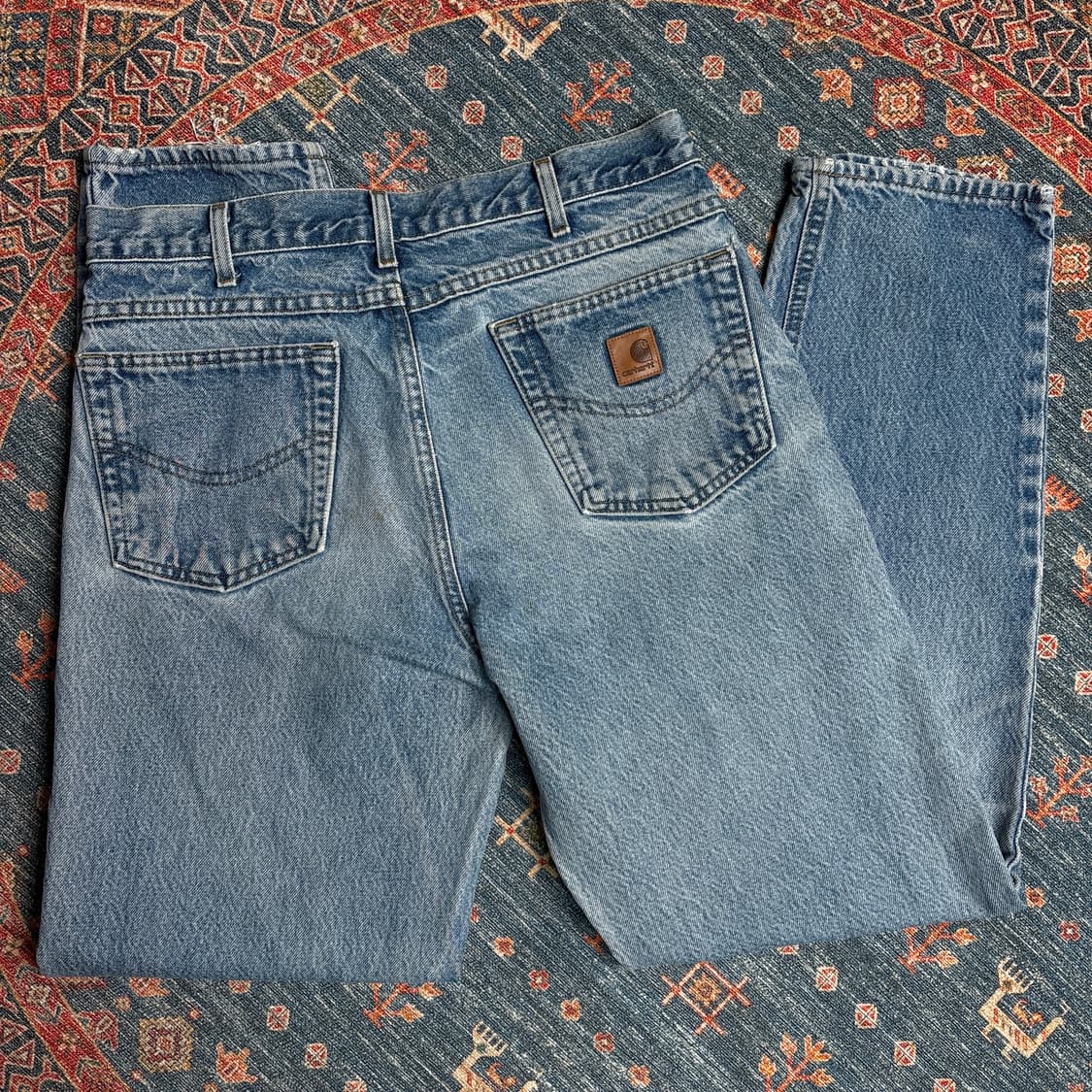 칼하트 가죽탭 데님팬츠 상품이미지4