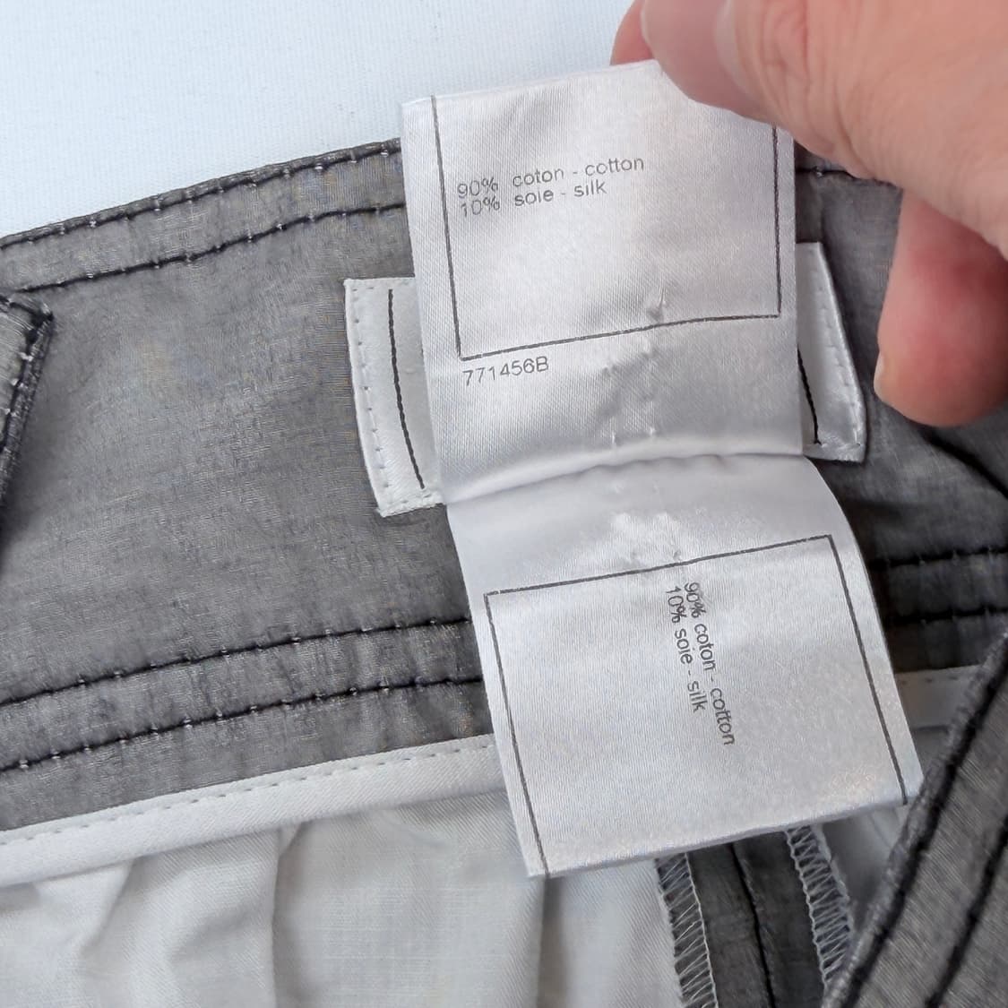 CHANEL 07P Black Silk sheer skirt 상품이미지7