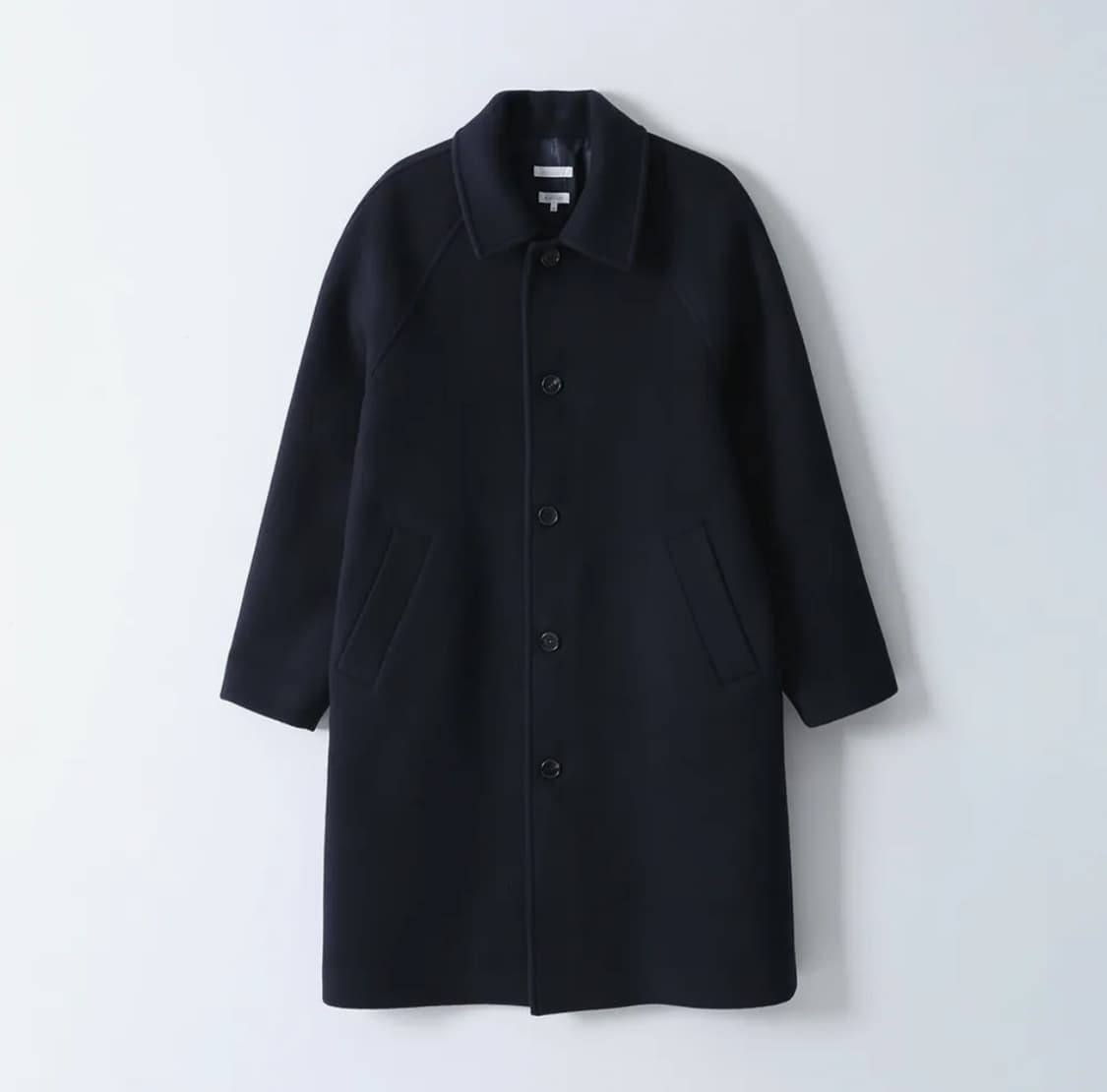 우드비 울 못사 레더 트림 코트 블랙 1사이즈 상품이미지1