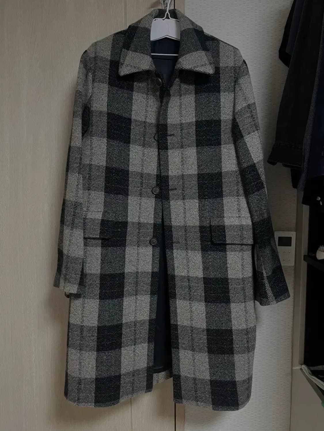 [52] 105-110 아크네 스튜디오 체크 코트 발마칸 상품이미지3