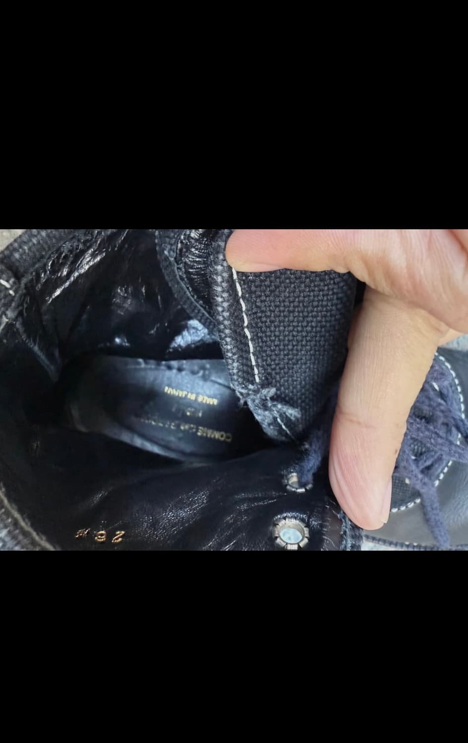 꼼데가르송 옴므 스티치 이중 도킹 부츠 상품이미지4