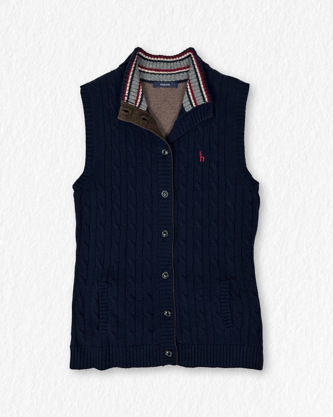 헤지스 케이블 니트 베스트 상품이미지1