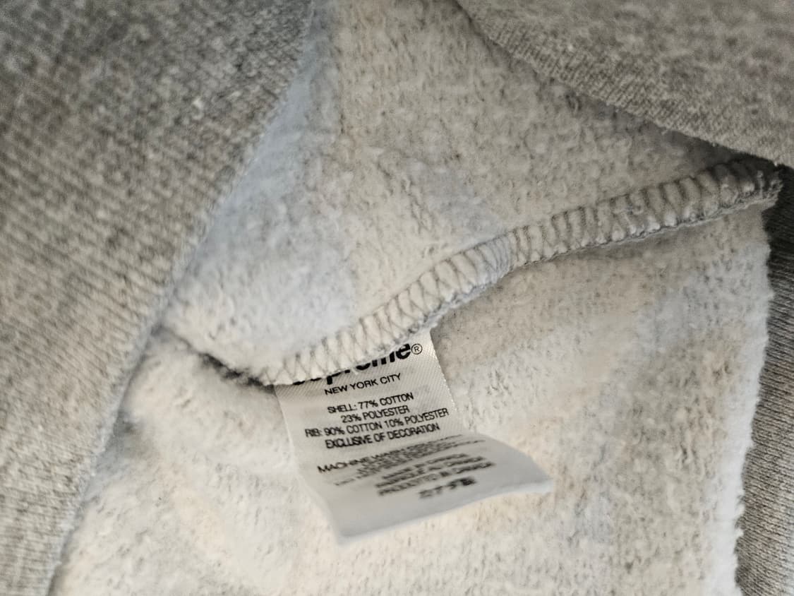 슈프림 박스로고 크루넥 XL 헤더그레이 상품이미지4