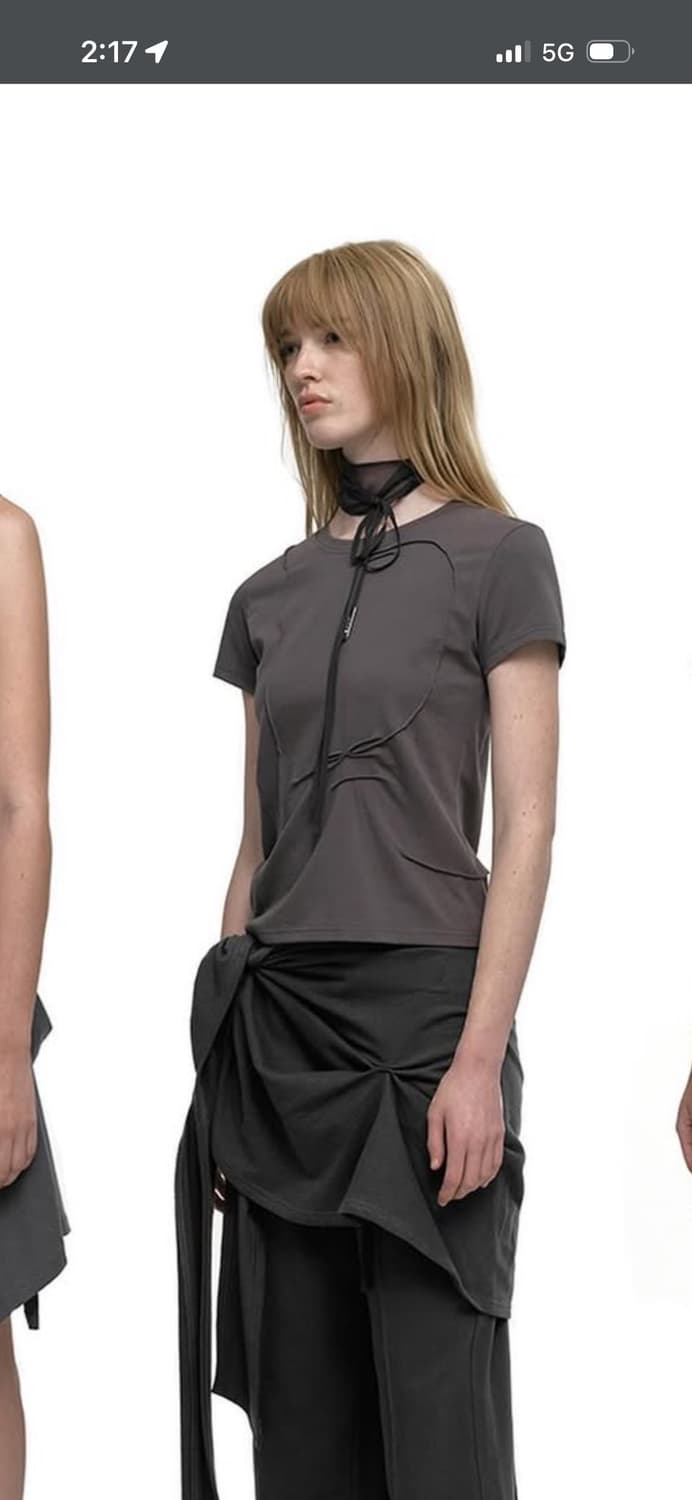 Nache 나체 스카프 차콜 상품이미지1