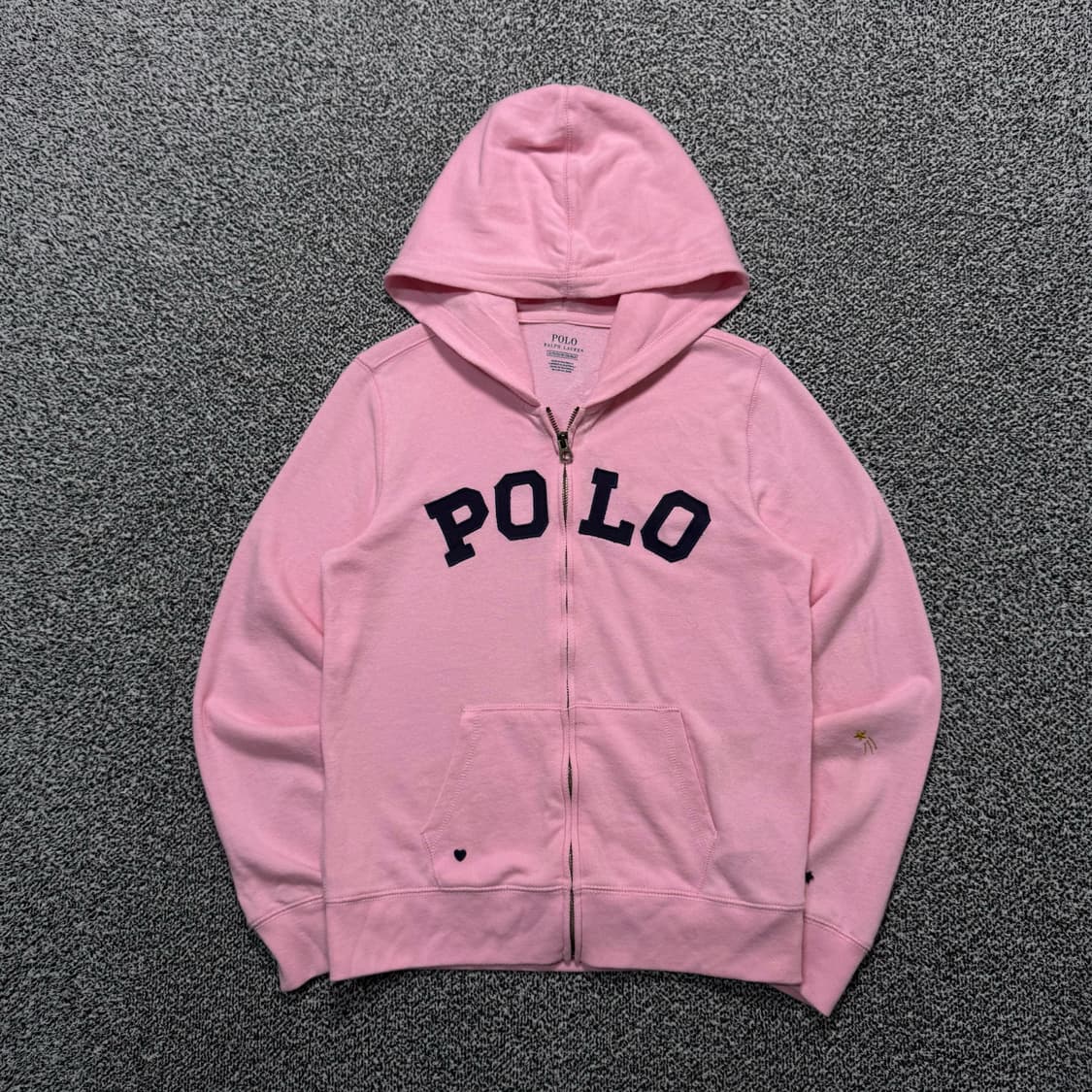 Name : 폴로 랄프로렌 스펠아웃로고 핑크컬러 후드집업 :) 상품이미지1