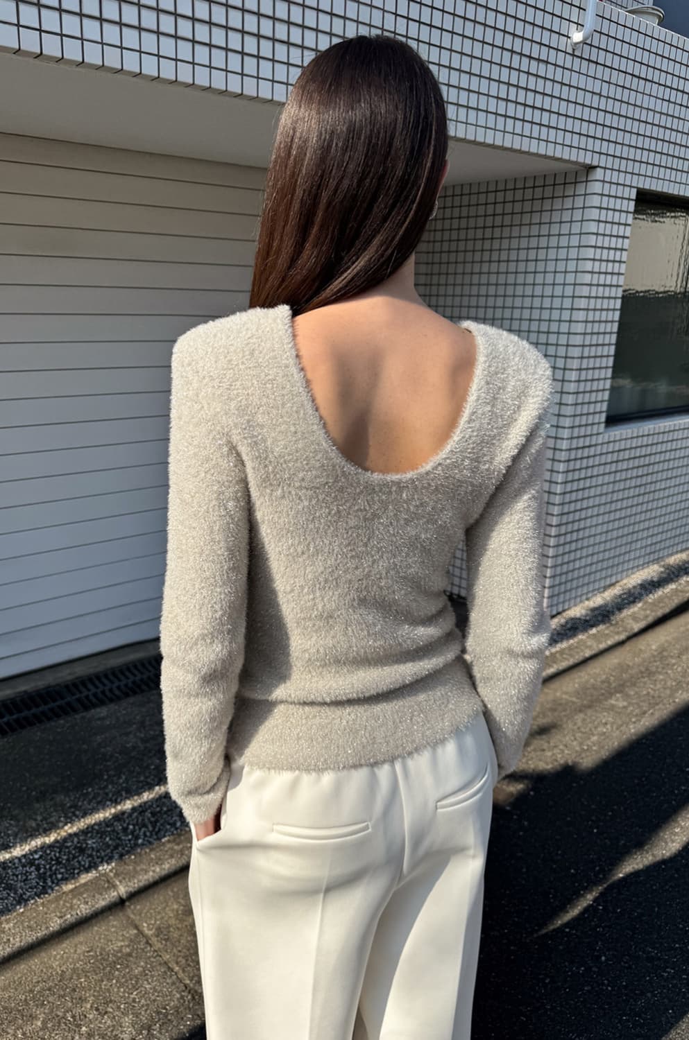 드래곤블루스 머플러 셋 메탈릭 풀오버 - 실버베이지 상품이미지3