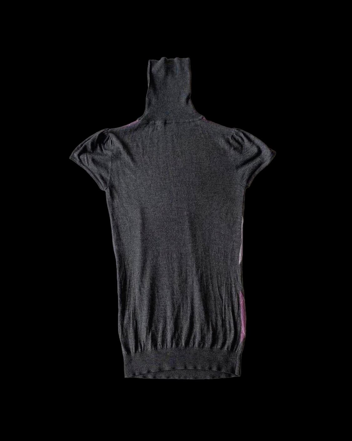 [직수입] 빈티지 아가일 폴라 반팔 니트 탑 상품이미지6