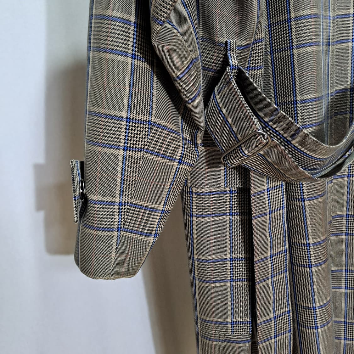 (새상품급 택포) 솔리드옴므 발마칸 체크 롱 코트 B577 상품이미지6