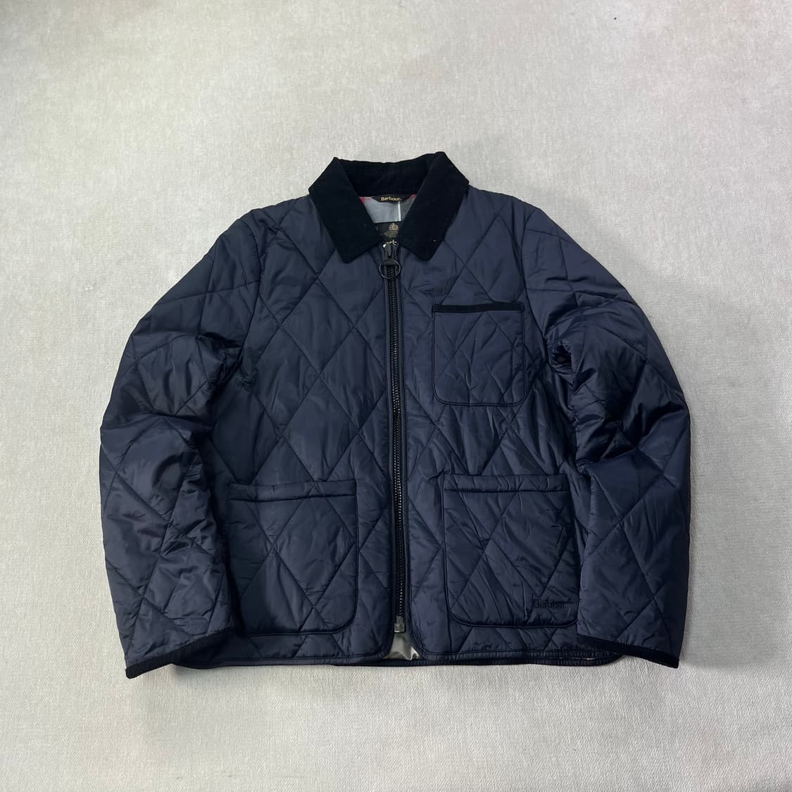 100 바버 인터네셔널 코듀로이 퀄팅 자켓 상품이미지1