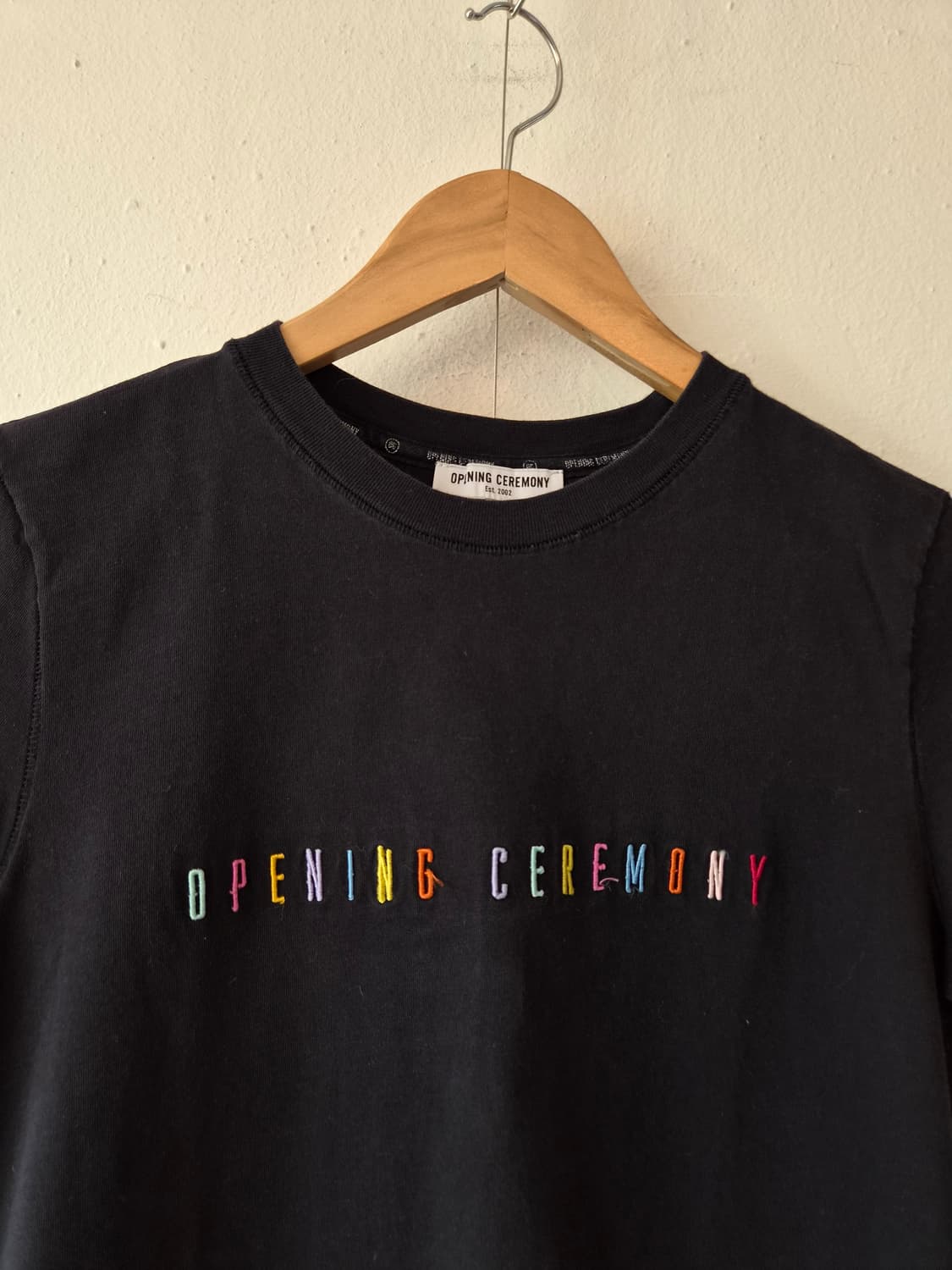 오프닝 세레모니 뉴욕 여성 로고자수반팔티셔츠 XS사이즈 상품이미지1