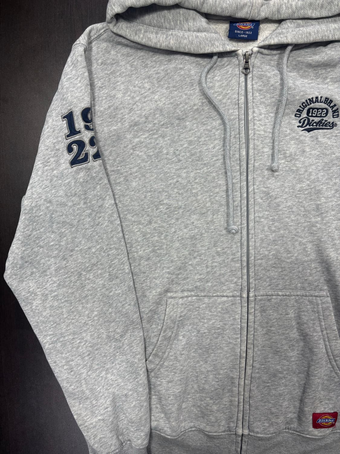 디키즈 기모 후드집업 회색 L 상품이미지4