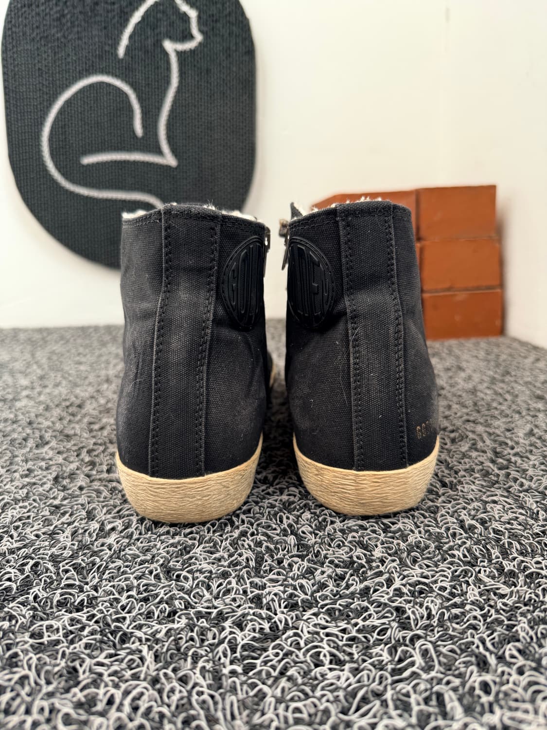 골든구스 프랜시 블랙 캔버스 레오파드 - 38사이즈 상품이미지6