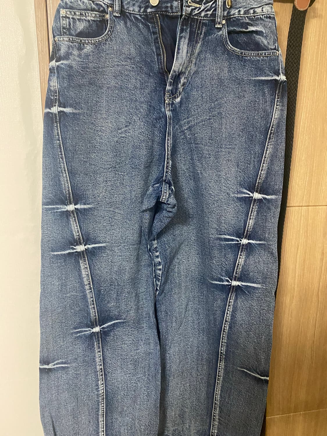 매종미네드 핀치 와이드 데님 팬츠 상품이미지1