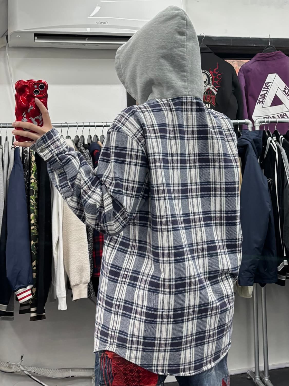 칼하트 체크패턴 셔츠자켓 상품이미지5