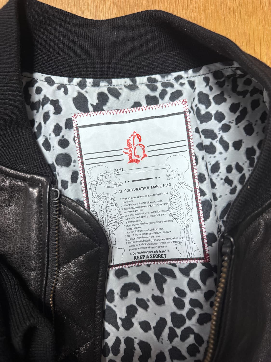 블랙아웃 ma-1 레더  xl 상품이미지4