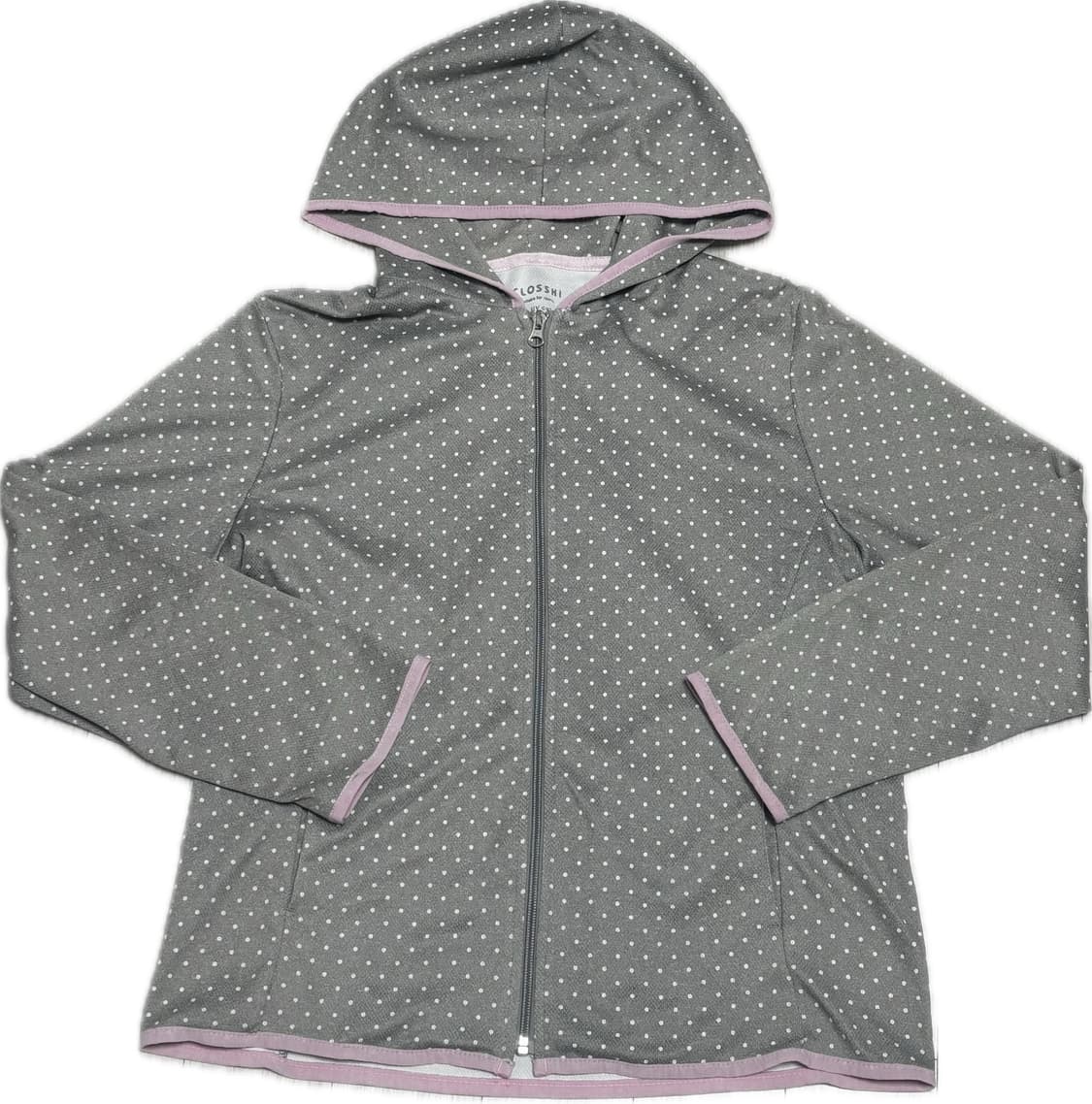 도트 그레이 후드집업 상품이미지1