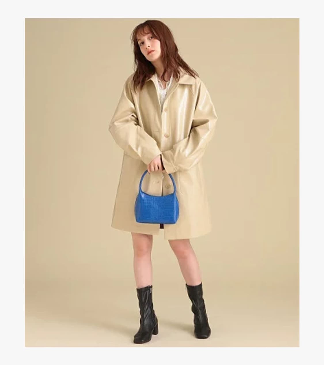 RAY BEAMS - 22SS ENAMEL LEATHER COAT 상품이미지2