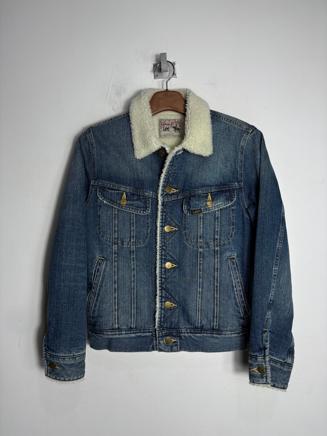 Lee 리 시어링 카라 중청 데님 자켓 상품이미지1