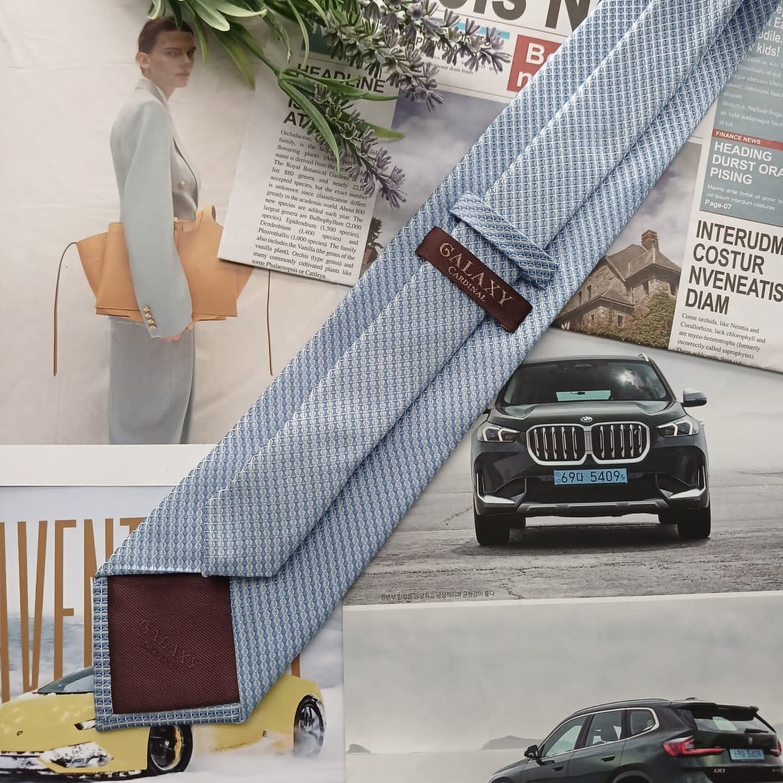 갤럭시 실크 스카이블루 자카드 넥타이 8.2cm A+등급 A18749
 상품이미지3