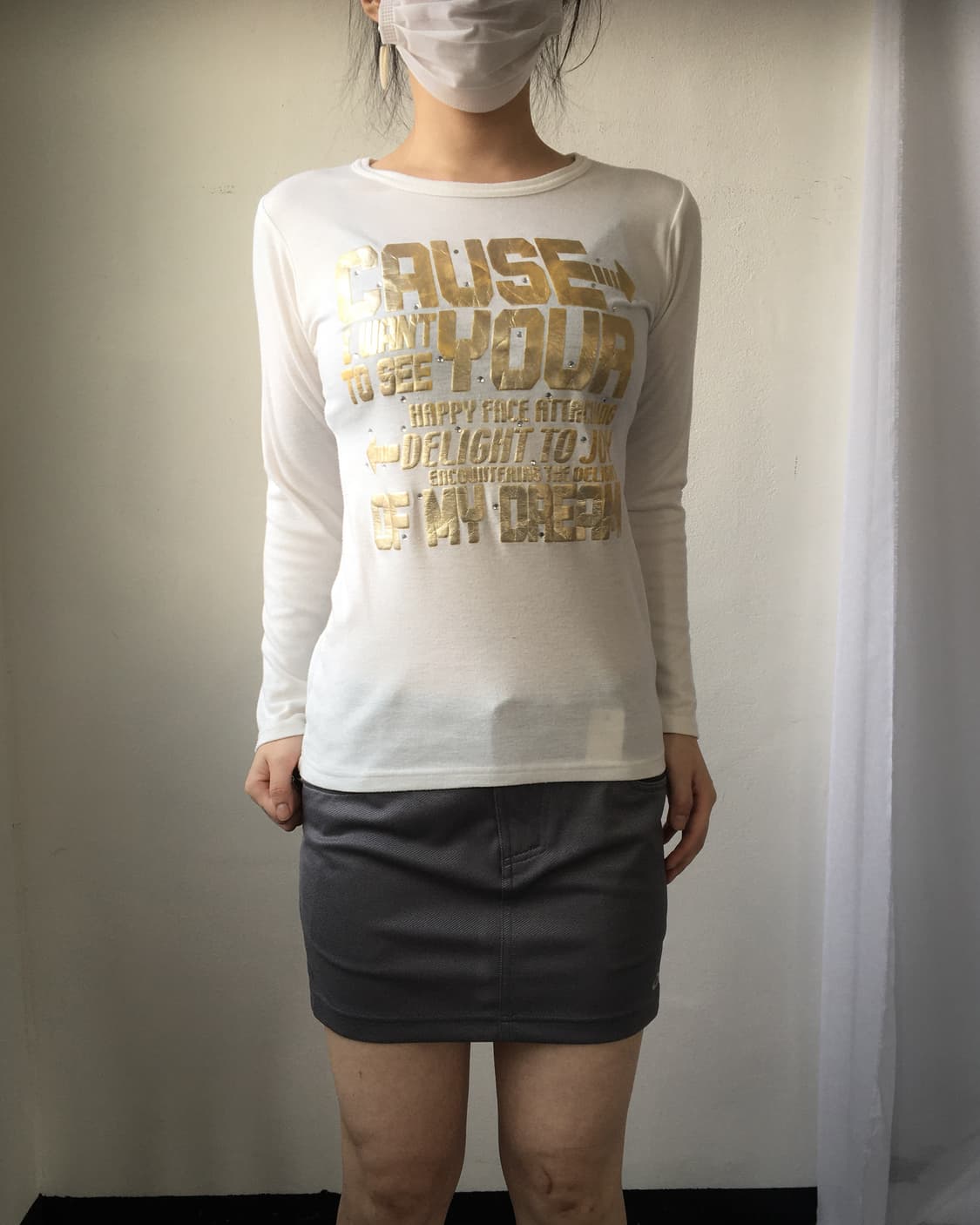 Lettering printing slim fit sleeve 상품이미지1