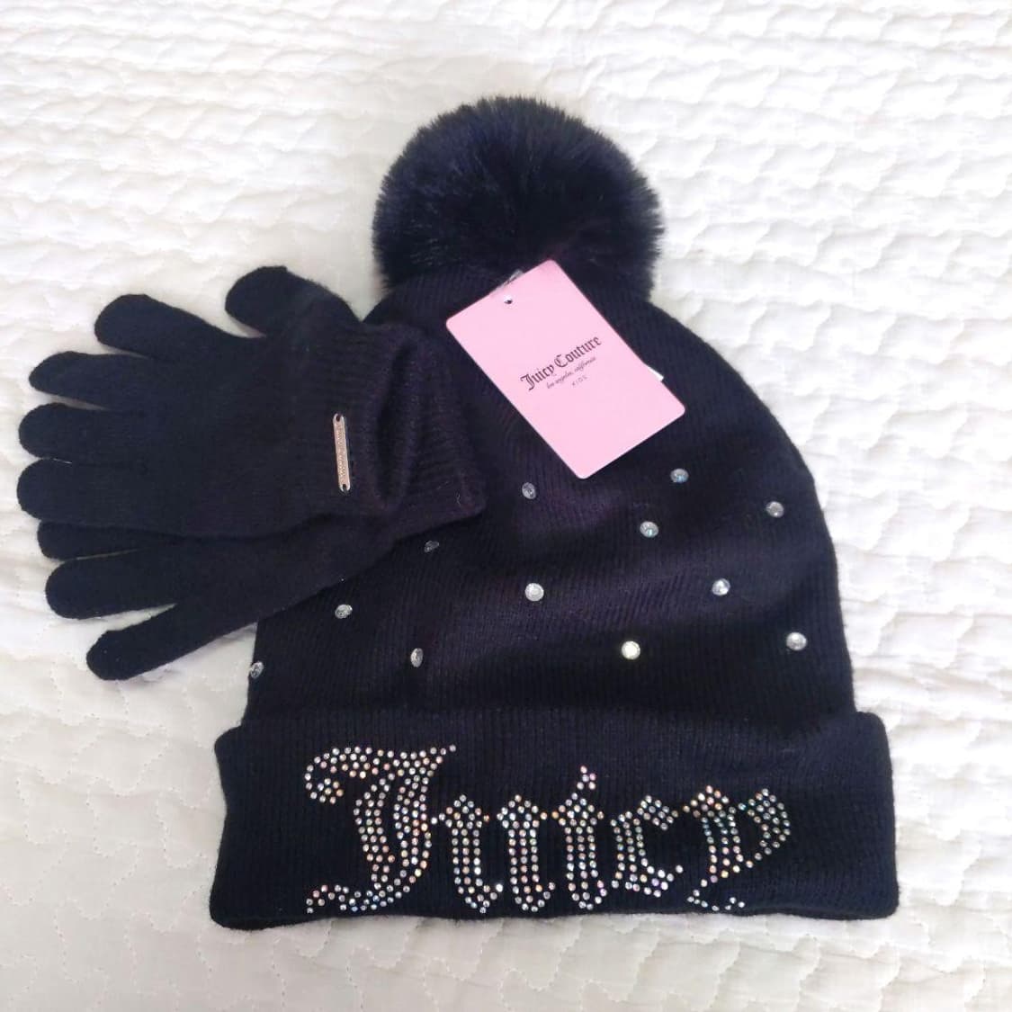 쥬시꾸뛰르 장갑 비니 세트 상품이미지1