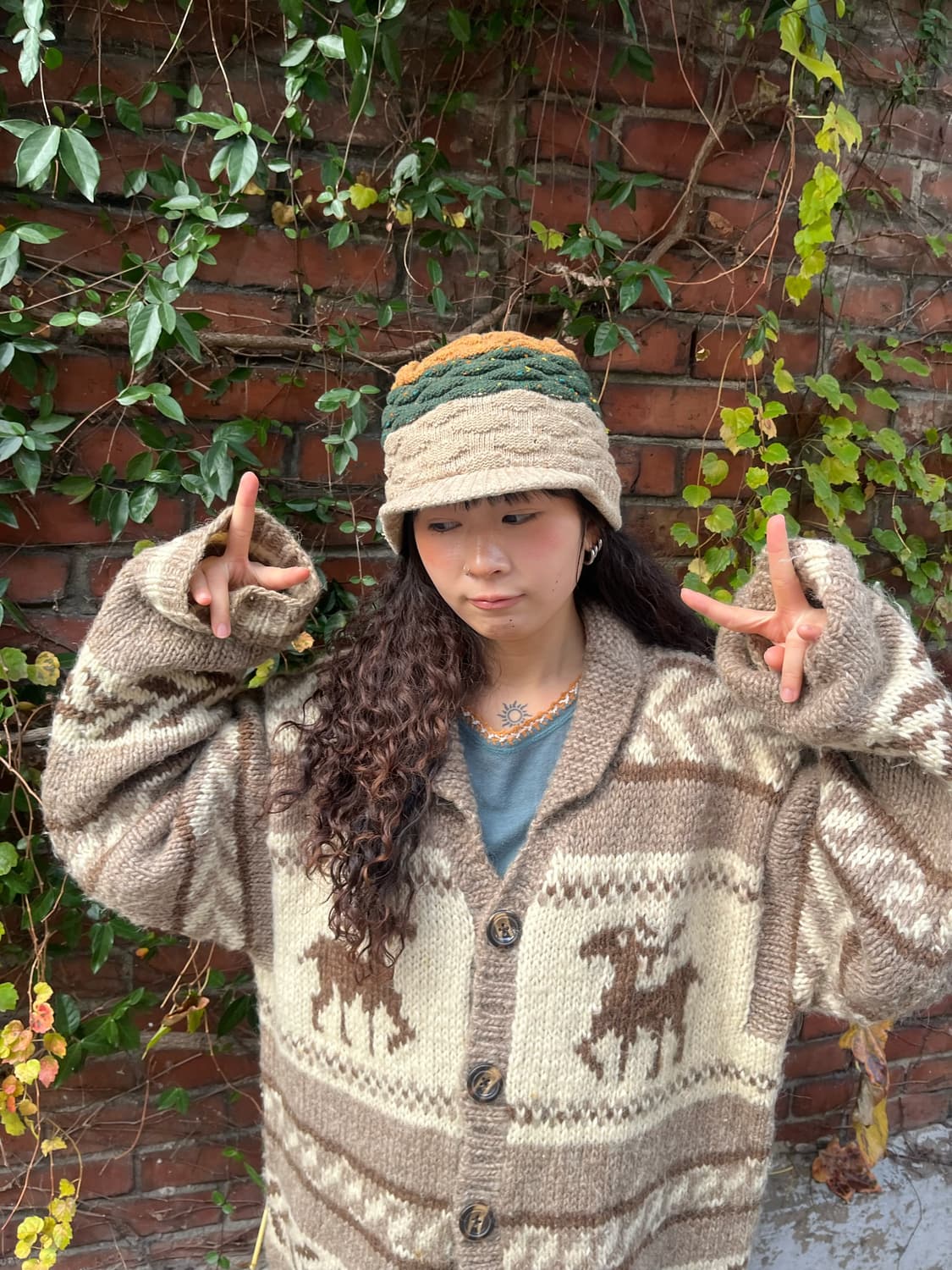 일본무드 니트 모자 상품이미지4