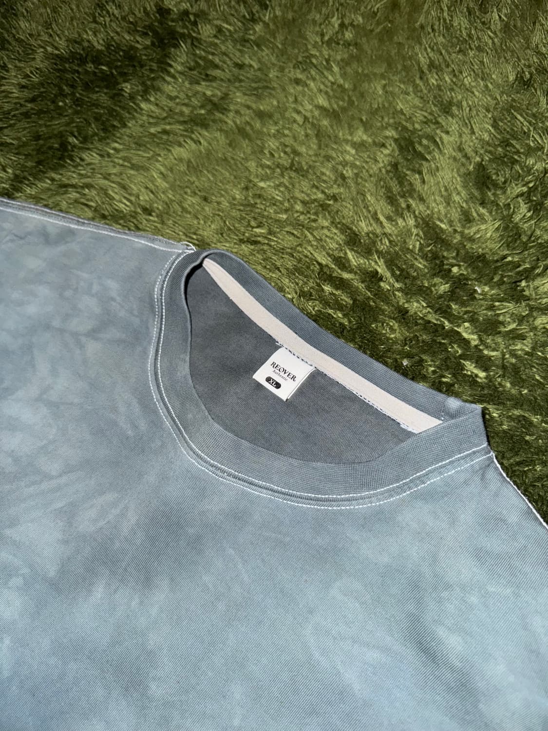 [XL] 리오버 핸드 다잉 리워크 트리플 스티치 롱슬리브 상품이미지2