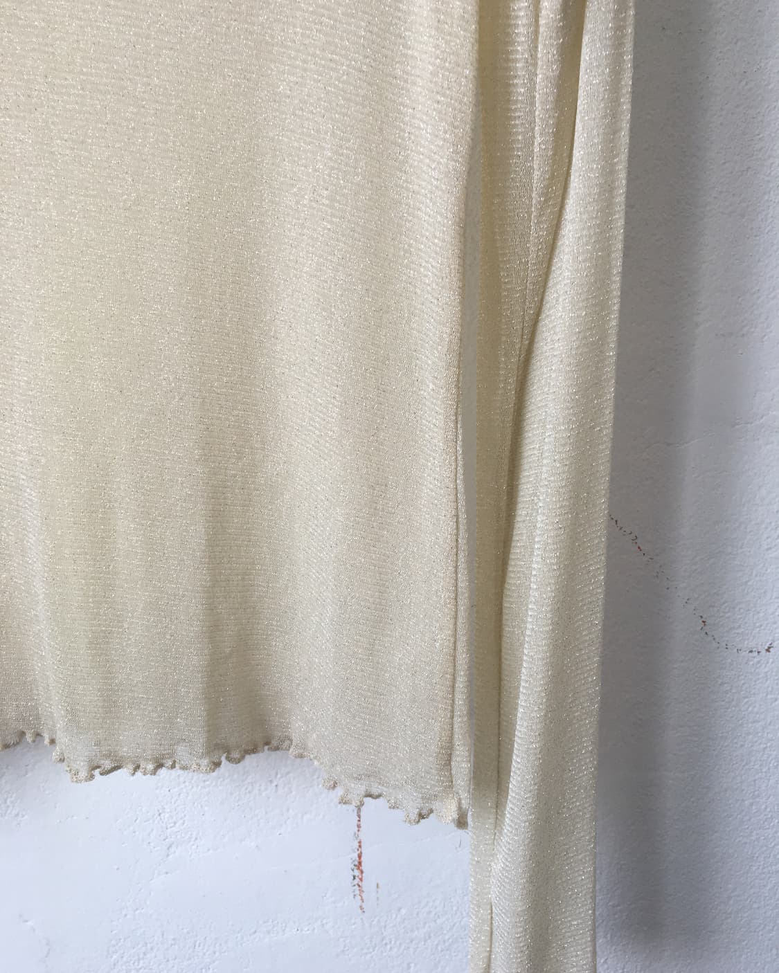 Glitter high neck see through sleeve 상품이미지2