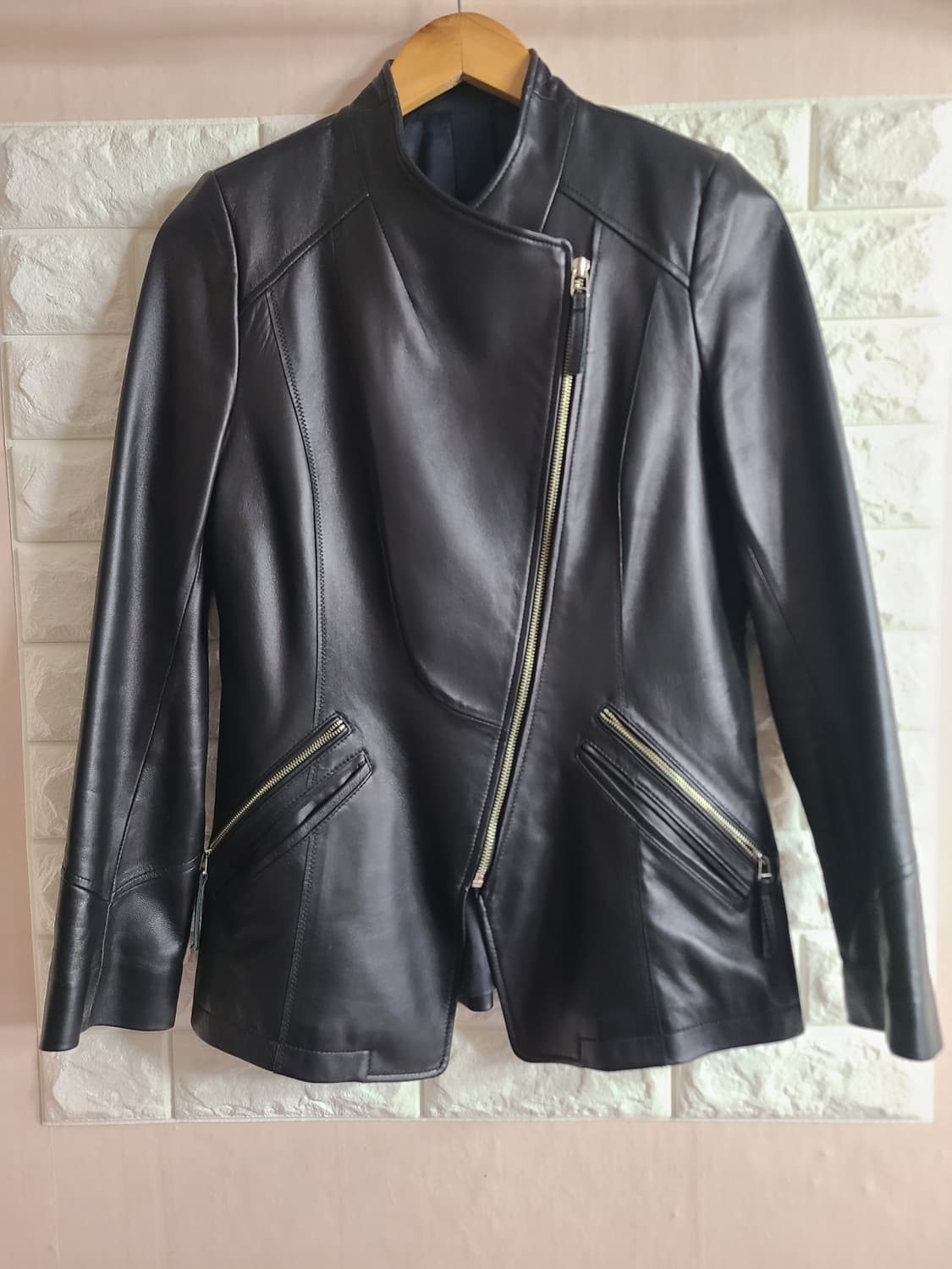 서은길 여자 블랙 가죽 자켓(66) 상품이미지1