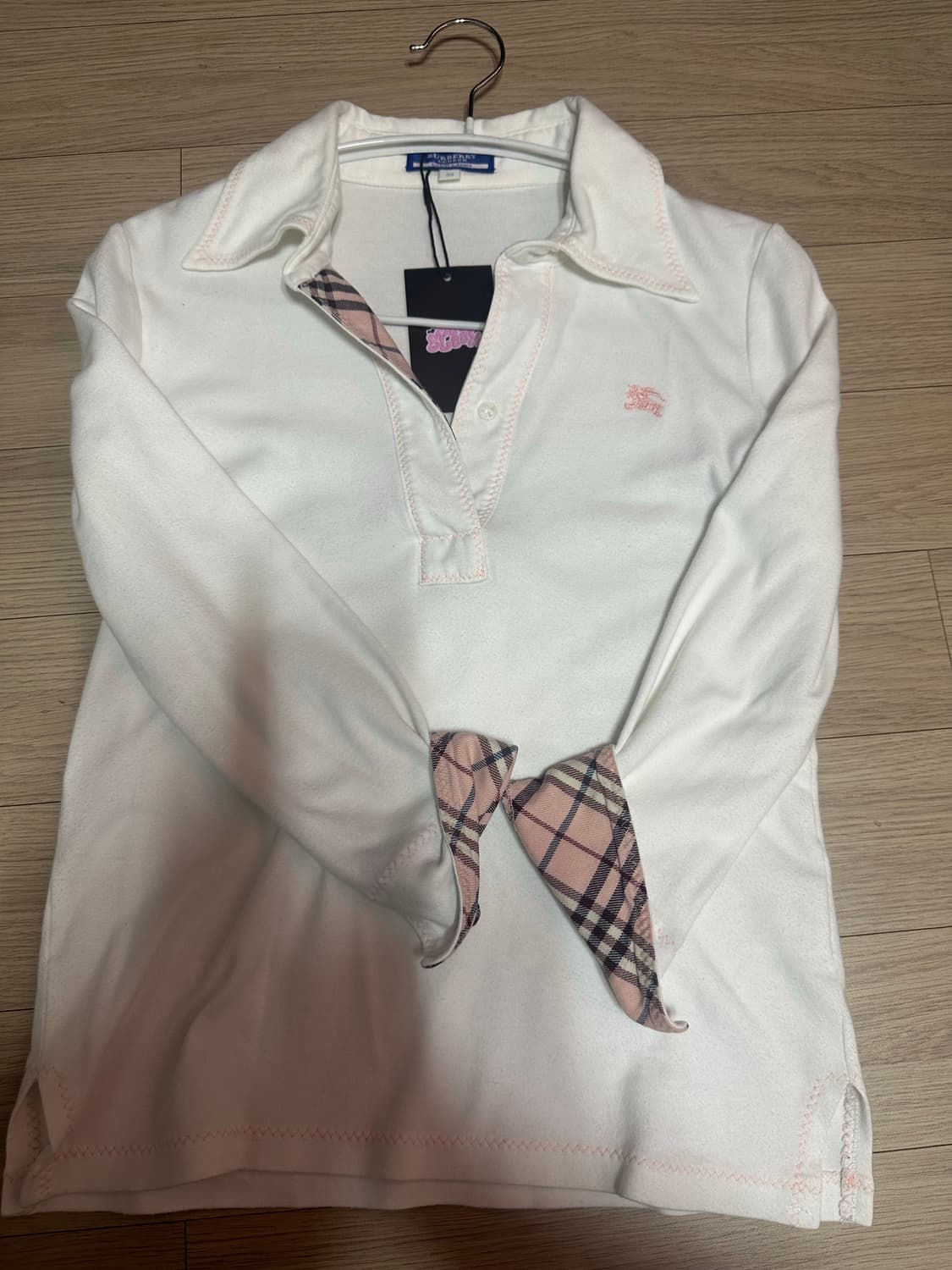 버버리 롱슬리브 흰핑 핑크노바 38 상품이미지1