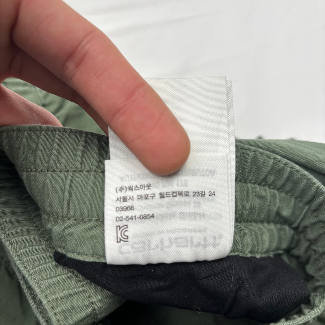 칼하트 Wip 카키 나일론 팬츠 35 inch 상품이미지10