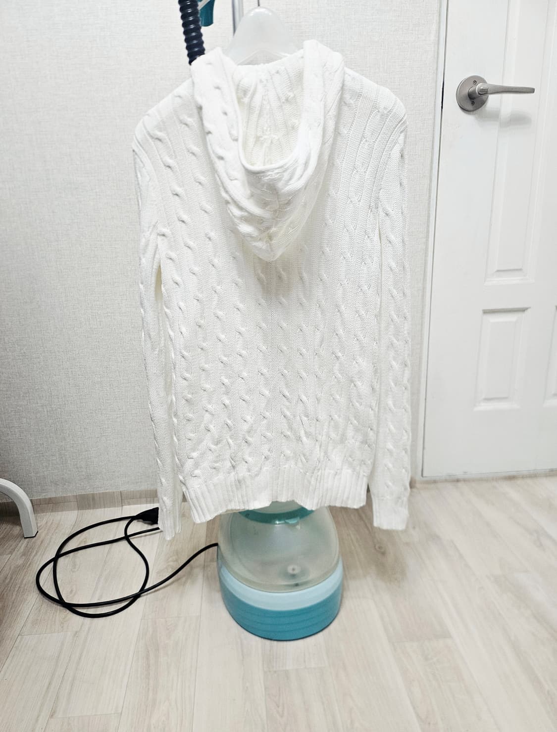 (90~95)M☆초대장급☆랄프로렌폴로 케이블 꽈베기[화이트] 후드니트집업 상품이미지7