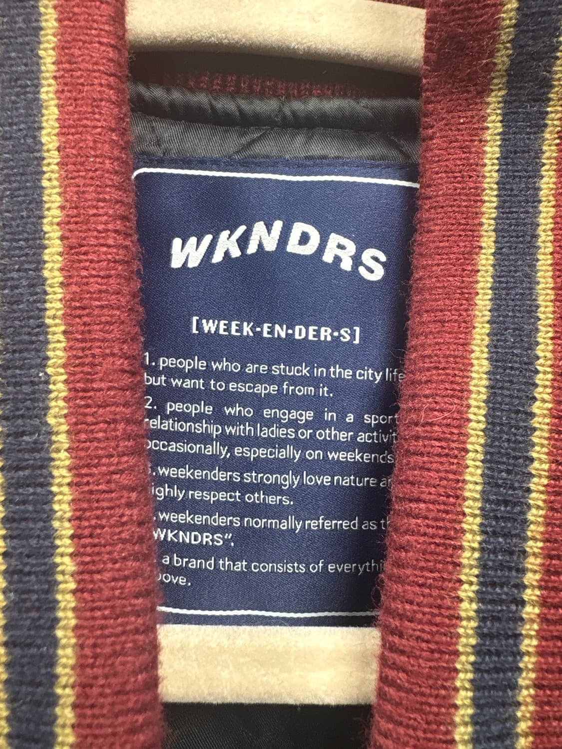 Wkndrs 위캔더스 바시티 자켓 스카이 블루 상품이미지4